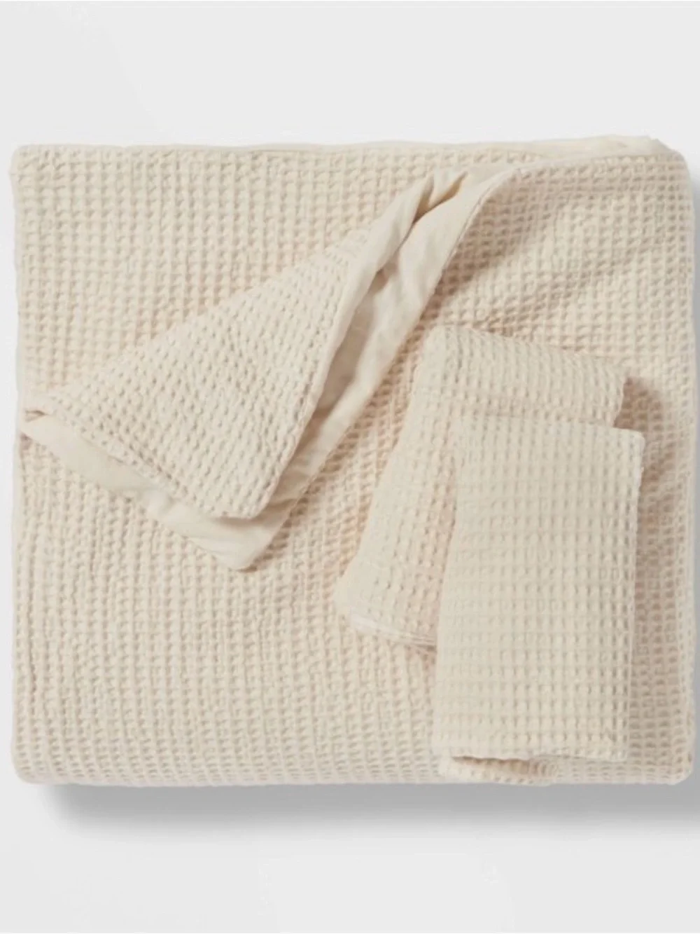 Threshold Washed Waffle Weave Duvet & Sham Set King Size 3 Piece Set